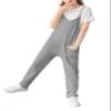 Cnkwei Girls' Casual Sleeveless Jumpsuits Spaghetti Strap Loose Romper Long Pants with Pockets view 4