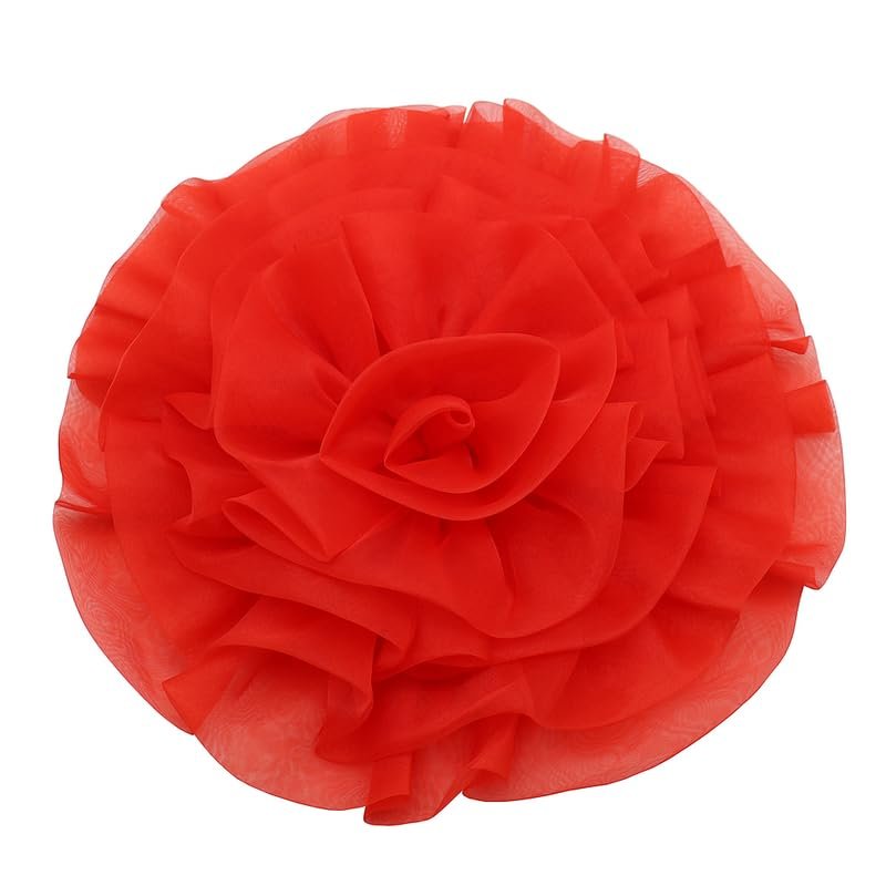 1PCS Bride Wedding Decoration Wedding Dress Corsage Chest Back Flowers Big Props Beautiful Flowers Wedding Dress Accessories (30CM, Red)