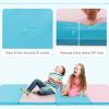 GYMAX Gymnastics Mat, 4 FT x 8 FT x 2 Inches Folding Exercise Mat w/Carry Handles & Sturdy Stitching Waterproof Cover, Tumbling Mat for Yoga Stretching Martial Arts Home Gym view 2