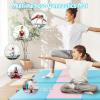 GYMAX Gymnastics Mat, 4 FT x 8 FT x 2 Inches Folding Exercise Mat w/Carry Handles & Sturdy Stitching Waterproof Cover, Tumbling Mat for Yoga Stretching Martial Arts Home Gym view 3