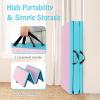 GYMAX Gymnastics Mat, 4 FT x 8 FT x 2 Inches Folding Exercise Mat w/Carry Handles & Sturdy Stitching Waterproof Cover, Tumbling Mat for Yoga Stretching Martial Arts Home Gym view 4