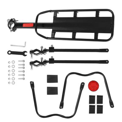 Socobeta Electric Back Carrier Large Rear Luggage Rack 55x18x10 Quick Release Rear Rack Adjustable Mountain Luggage Carrier with Reflector
