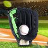 Baseball Glove, Soft PU Leather Durable Adjustable Baseball Training Gloves, Suitable for Youth/Adult and Beginner Outdoor Sports Training (Gray : Green, Size : 10.5 inches) view 3
