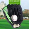 Baseball Glove, Soft PU Leather Durable Adjustable Baseball Training Gloves, Suitable for Youth/Adult and Beginner Outdoor Sports Training (Gray : Green, Size : 10.5 inches) view 4