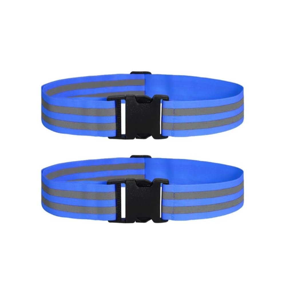 YYKSYDPT Reflective Running Gear 2PCS Reflective Belt Reflective Running Gear Bike Reflective Running Gear for Men and Women (Blue)