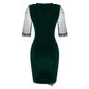 Akivide Women's Elegant V Neck Wrap Velvet Dress Sequin Mesh Half Sleeve Irregular Dress Formal Evening Party Midi Dresses view 4