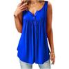 Fashion T Shirt Women T-Shirt Summer Top Tee Casual Sleeveless Sexy Tshirt Elegant Haut Femme Camisetas Mujer Sleeveless-Blue S view 1
