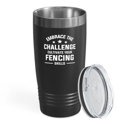 Hobby Tumbler 20oz Black -Fencing Skills - Fencing Lovers Fencer Gifts Sport Fans Coach Swordsman Fighter Friend