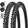 2 Pack 24"/26"x 2.125" Bike Tire Folding MMountain Bike Replacement Bicycle Tire (24"/2 Tires 2 Tubes) view 1