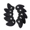 10Pcs Neoprene Black Golf Head Covers for Iron with White Club No. Fit Most Brands view 1