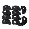 10Pcs Neoprene Black Golf Head Covers for Iron with White Club No. Fit Most Brands view 2