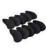 10Pcs Neoprene Black Golf Head Covers for Iron with White Club No. Fit Most Brands view 4