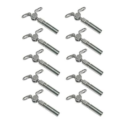 DBMIMPORTERS Marine Boat 3/16" Swageless Cable Wire Railing Deck Toggle,Stainless Steel,10 Pc