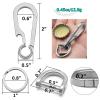 PJYTAC Titanium Carabiner Keychain, Quick Release Heavy Duty Key Chain Bottle Opener Car Keyfob Multipurpose Secure Keyring D Ring for Car Keys view 4