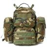 Akmax.cn MOLLE II Medium Tactical Backpack Authentic Military Rucksack with ABS External Frame, Detachable Side Pouches & Modular Design for Heavy Loads (50L, Woodland) view 1
