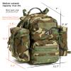 Akmax.cn MOLLE II Medium Tactical Backpack Authentic Military Rucksack with ABS External Frame, Detachable Side Pouches & Modular Design for Heavy Loads (50L, Woodland) view 2