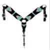 Cheval's International Western Mohair Horse Breast Collar, Handmade Premium Wool & Leather Equestrian Tack, Adjustable, Durable & Comfortable Saddle Breastplate for Horses - Black/Beige Cob view 1
