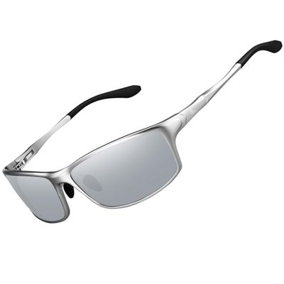 BIRCEN Polarized Mens Sunglasses: UV Protection Sports Shades for Men Women Sport Driving with Al-Mg Frame