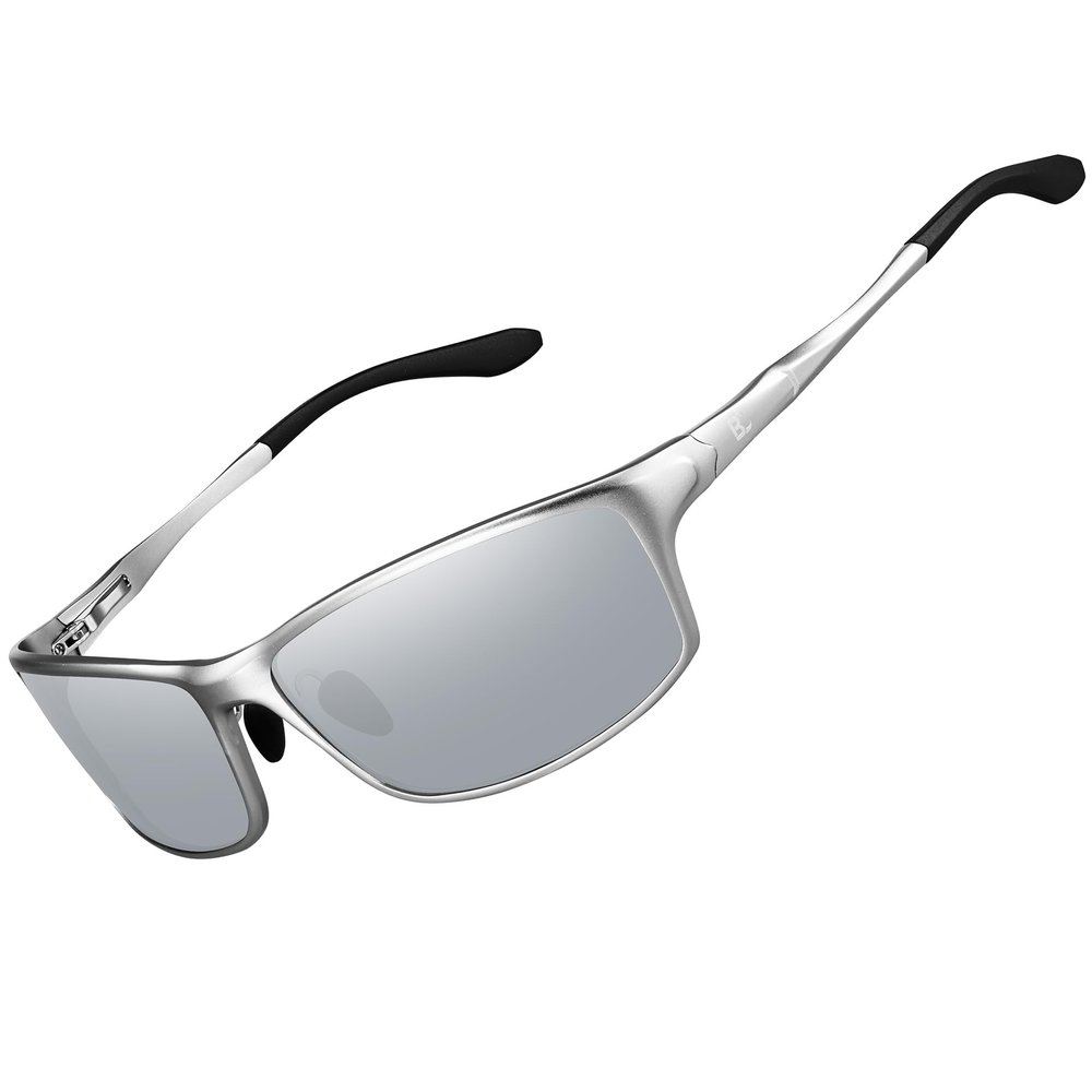 BIRCEN Polarized Mens Sunglasses: UV Protection Sports Shades for Men Women Sport Driving with Al-Mg Frame