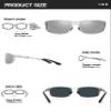BIRCEN Polarized Mens Sunglasses: UV Protection Sports Shades for Men Women Sport Driving with Al-Mg Frame view 3
