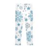 Aflyko Christmas Girls' Leggings Blue Silver Snowflake Star Kids Running Yoga Pants Dance Tights Skinny Stretch Ankle Length Xmas Everyday Wear 6T view 3