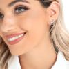 4 Pairs 925 Sterling Silver Hoop Earrings 14K White Gold Plated Small Silver Hoops Cartilage Huggie Earrings for Women Men (6 8 10 12MM) view 4