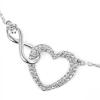 EILEIAC Sparkling Cubic Zirconia Infinity Necklaces for Women,Dainty Gold Adjustable Chain Birthstone Crystals Necklace Anniversary Birthday Jewelry Gifts (S) view 2