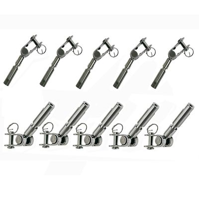 3/16" Stainless Steel Swageless Cable Wire Railing Toggle Jaw Marine Boat,10PCS