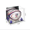 Better Display Cases Acrylic Rugby Ball Display Case with Mirror Case, Dark Blue Risers, Mirror Base and Wall Mount 8" x 8" x 12" (A004/B41) view 2