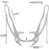 EjszaKod Unisex Cyber Punk Liquid Silver Steel Half Mask | Y2K Luxury irregular Face Chain Cyborg Earring Accessories | Gothic Hollow Metal Mask for Men and Women (Lip Style) view 3
