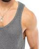 Maiyifu-GJ Men's Workout See Through Tank Tops Workout Outdoor Gym Muscle Shirts Summer Sleeveless Casual Sweater Vest (Grey,3X-Large) view 3