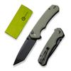 CIVIVI Brazen Folding Knife, Button Lock Pocket Knife with 3.46'' Swedish 14C28N Tanto Blade, Ultra-Grip G10 Handle, Low Profile Clip for EDC C19059C-2 (OD Green)