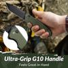 CIVIVI Brazen Folding Knife, Button Lock Pocket Knife with 3.46'' Swedish 14C28N Tanto Blade, Ultra-Grip G10 Handle, Low Profile Clip for EDC C19059C-2 (OD Green) view 3