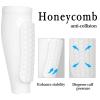 Linkidea Honeycomb Soccer Shin Guard for Adult, Lightweight Football Shin Pad Sleeve, Breathable and Easy to Put On Soccer Protective Leg Pads (1 Pair/White, L) view 2