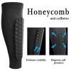 Linkidea Honeycomb Soccer Shin Guard for Youth Adult, Lightweight Football Shin Pad Sleeve, Breathable and Easy to Put On Soccer Protective Leg Pads (1 Pair/Black, M) view 2