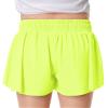 Girls Flowy Shorts Butterfly Shorts for Kids with Pocket 2-in-1 Athletic Shorts Running Shorts for Girls Youth Teen Active Workout Sports (Neon Green# Girls, Medium) view 2