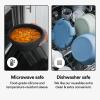 STOJO Collapsible Bowl 5 Set - Steel, 36oz - Reusable Silicone Bowl for Hot and Cold Food - Perfect for Travel, Meal Prep, To-Go Lunch, Camping & Hiking - Microwave & Dishwasher Safe view 3