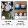 STOJO Collapsible Bowl 5 Set - Steel, 36oz - Reusable Silicone Bowl for Hot and Cold Food - Perfect for Travel, Meal Prep, To-Go Lunch, Camping & Hiking - Microwave & Dishwasher Safe view 4