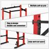Bongkim Power Rack, Rack Cage for Weight Training, Adjustable Squat Stand Rack for Home Gym Equipment, Lifting Cage with 660lb Capacity (Red) view 4
