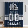 Cokpet Custom Dallas Curtains, Personalized Blackout Curtains 2 Panels for Bedroom, Customized Name and Number Window Drapes for Living Room Decor view 1