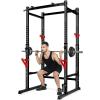 Bongkim Power Rack, Rack Cage for Weight Training, Adjustable Squat Stand Rack for Home Gym Equipment, Lifting Cage with 660lb Capacity (Black) view 1