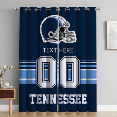 Cokpet Custom Tennessee Curtains, Personalized Blackout Curtains 2 Panels for Bedroom, Customized Name and Number Window Drapes for Living Room Decor