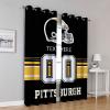 Cokpet Custom Pittsburgh Curtains, Personalized Blackout Curtains 2 Panels for Bedroom, Customized Name and Number Window Drapes for Living Room Decor view 2
