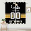 Cokpet Custom Pittsburgh Curtains, Personalized Blackout Curtains 2 Panels for Bedroom, Customized Name and Number Window Drapes for Living Room Decor view 3