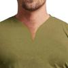 Maiyifu-GJ Men's Muscle Gym Jogging Bodybuilding Vest Athletic Training Workout Fitness Undershirt Sleeveless V Neck Tank Top (Green,Medium) view 2