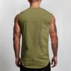Maiyifu-GJ Men's Muscle Gym Jogging Bodybuilding Vest Athletic Training Workout Fitness Undershirt Sleeveless V Neck Tank Top (Green,Medium) view 4