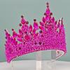 Hot Pink Crowns for Women Extra Large Tiaras 5" Tall Pageant Crowns Rhinestone Big Queen Crown Princess Quinceanera Tiara for Wedding Birthday Prom Party Costume Cosplay view 4