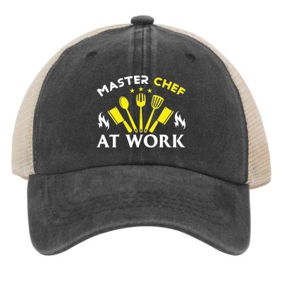 Sun Hats for Men Spatula Master Chefs at Work and Cooking Utensils Running hat Anime hat Gifts for Him Baseball Cap Suitable for Outdoor Activities