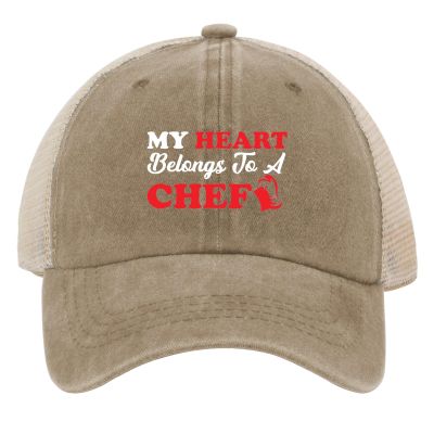 Cowboy hat Men hat My Heart Belongs to a Chefs Running hat Kawaii hat Gifts for Son Cycling Hats Suitable for Sports