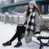 Almusen Womens Winter Snow Boots: Comfortable Lightweight Warm Fur Lined Non Slip Walking Waterproof Outdoor Ankle Booties view 3